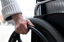 A wheelchair wheel