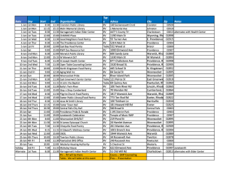 June 2026 Community Outreach Schedule