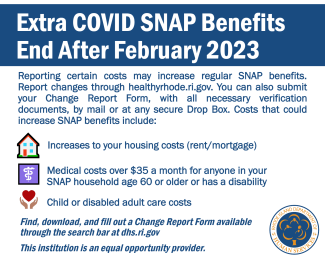 COVID SNAP V1 social media messaging